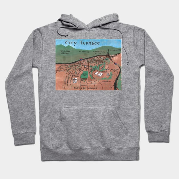 City Terrace Hoodie by PendersleighAndSonsCartography